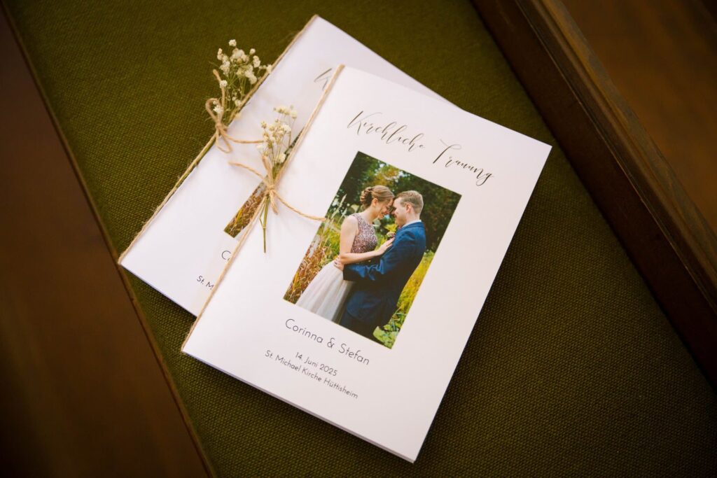 Kirchenprogramm - kirchliche Hochzeit - Hochzeitsreportage Ulm